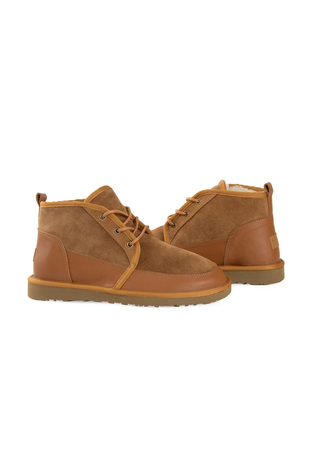 Pegia Men's Genuine Shearling Suede Winter Boot 375060  - Chestnut