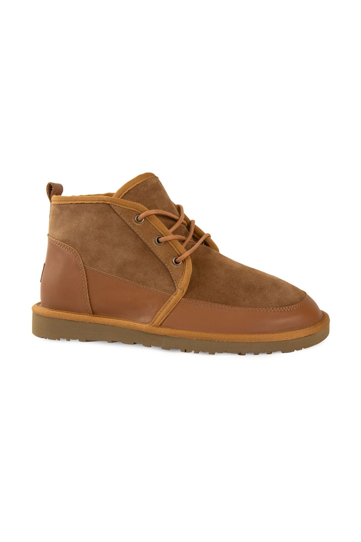 Pegia Men's Genuine Shearling Suede Winter Boot 375060  - Chestnut