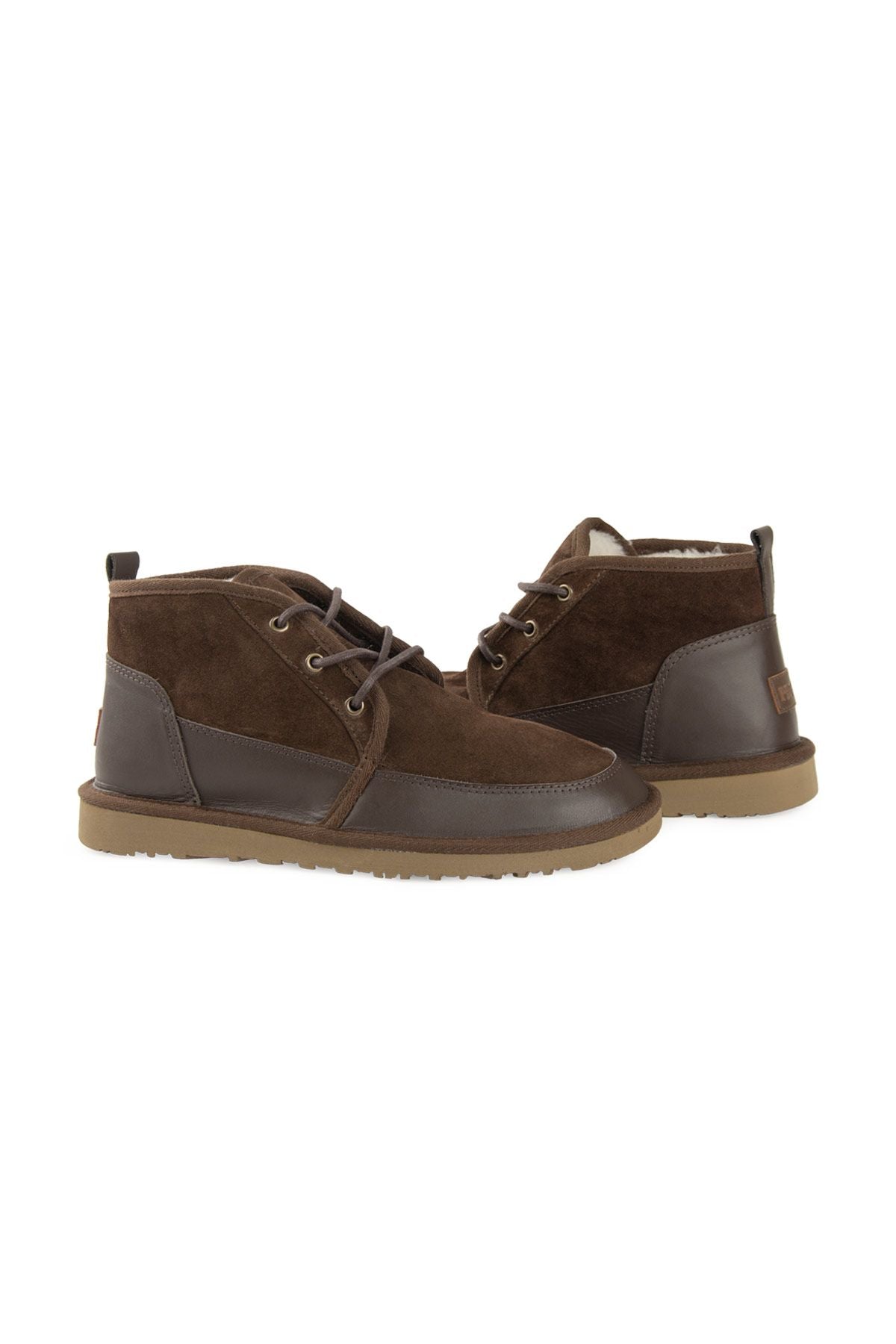 Pegia Men's Genuine Shearling Suede Winter Boot 375060  - Choco