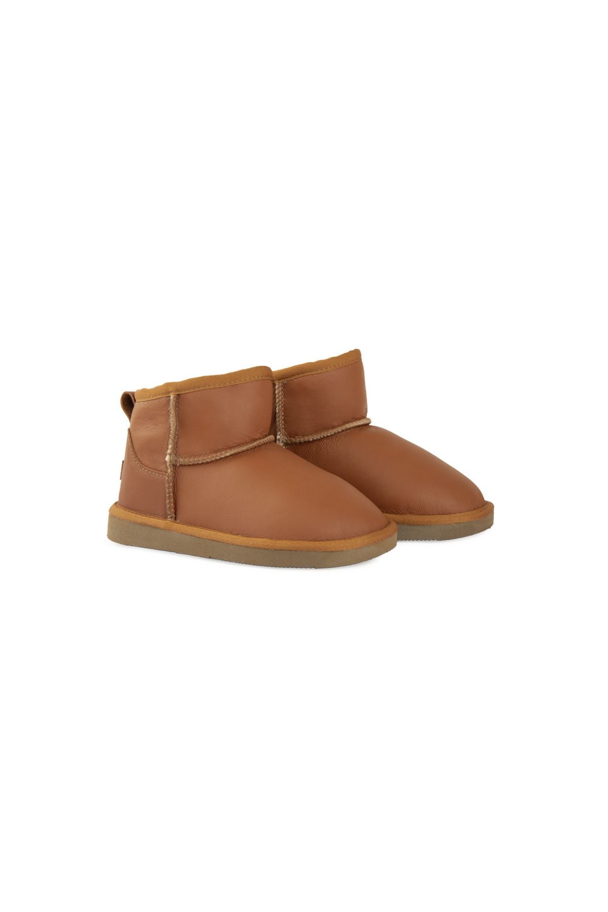 Pegia Genuine Sheepskin Leather Children's Boot 186091  - Chestnut
