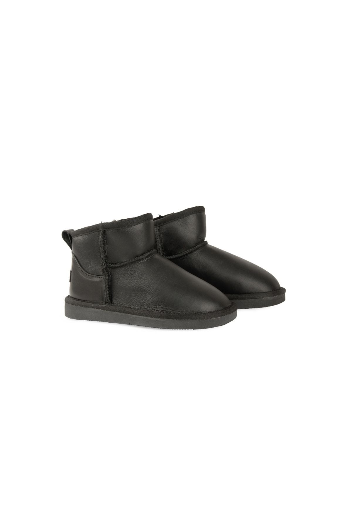 Pegia Genuine Sheepskin Leather Children's Boot 186091  - Black
