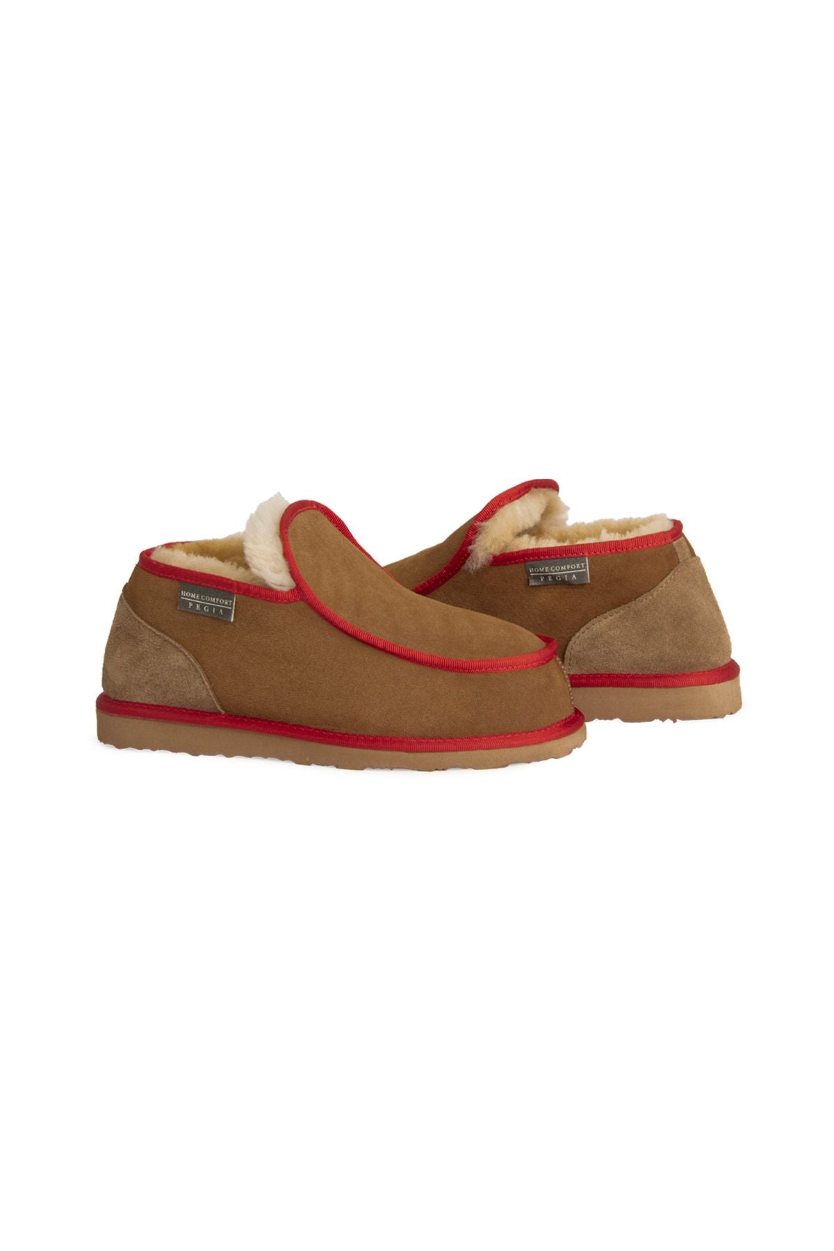 Pegia Genuine Sheepskin Fur House Shoe 191212  - Chestnut