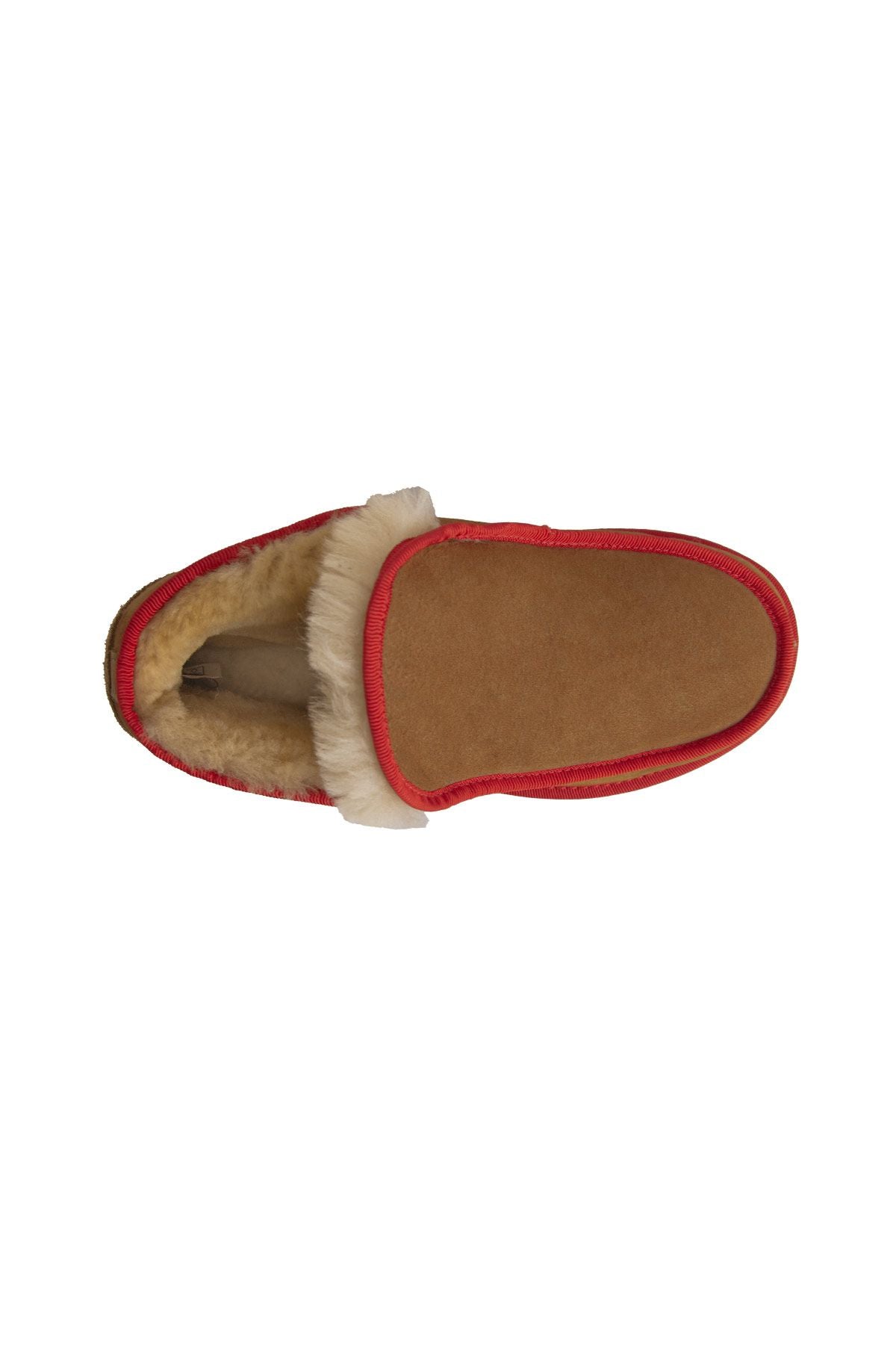 Pegia Genuine Sheepskin Fur House Shoe 191212  - Chestnut