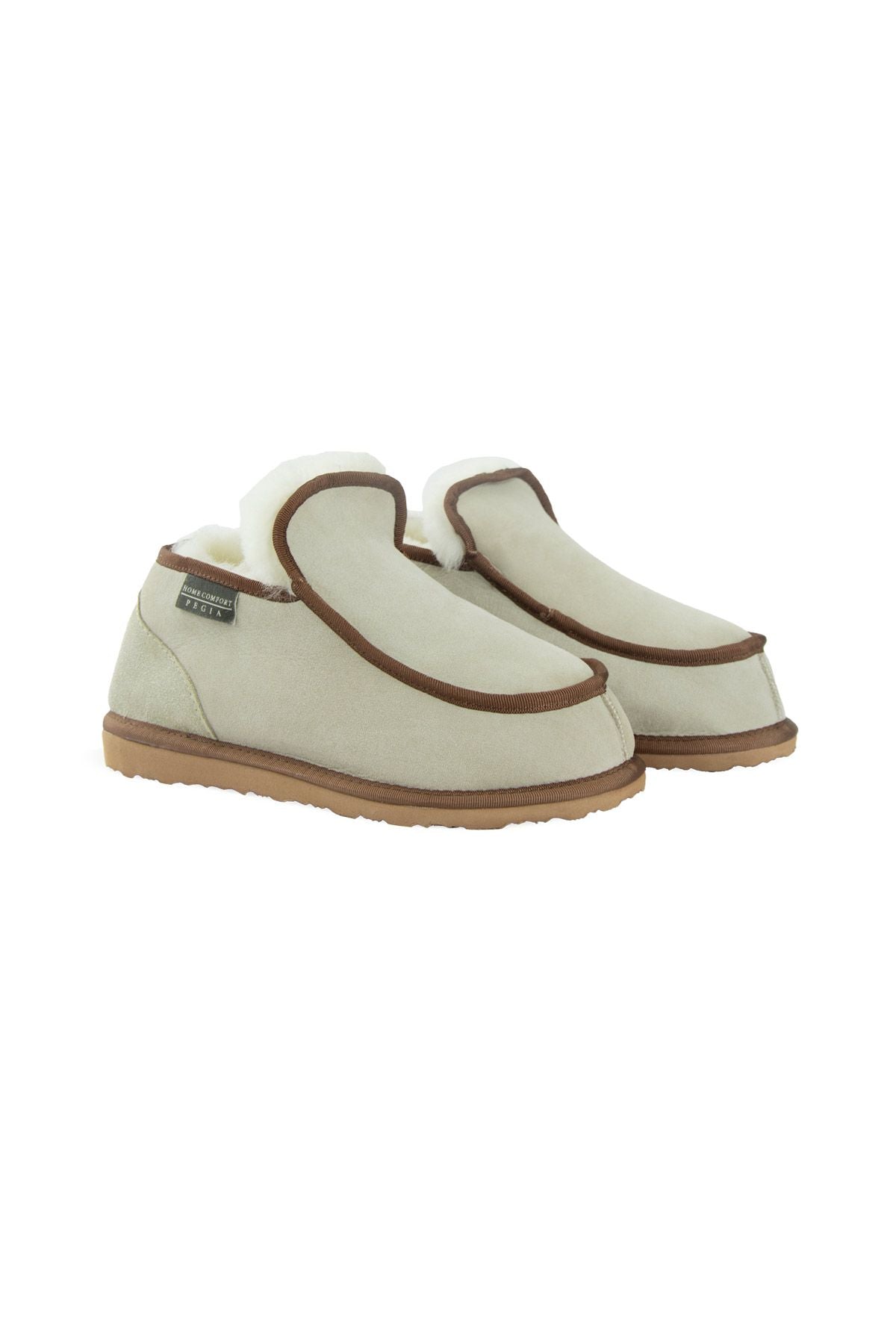 Pegia Genuine Sheepskin Fur House Shoe 191212  - Beige