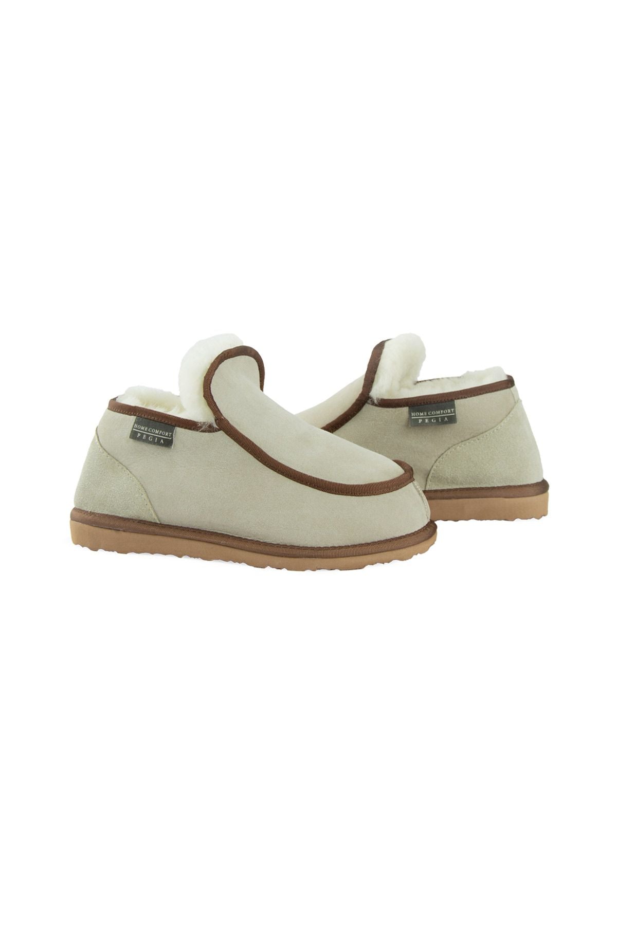 Pegia Genuine Sheepskin Fur House Shoe 191212  - Beige