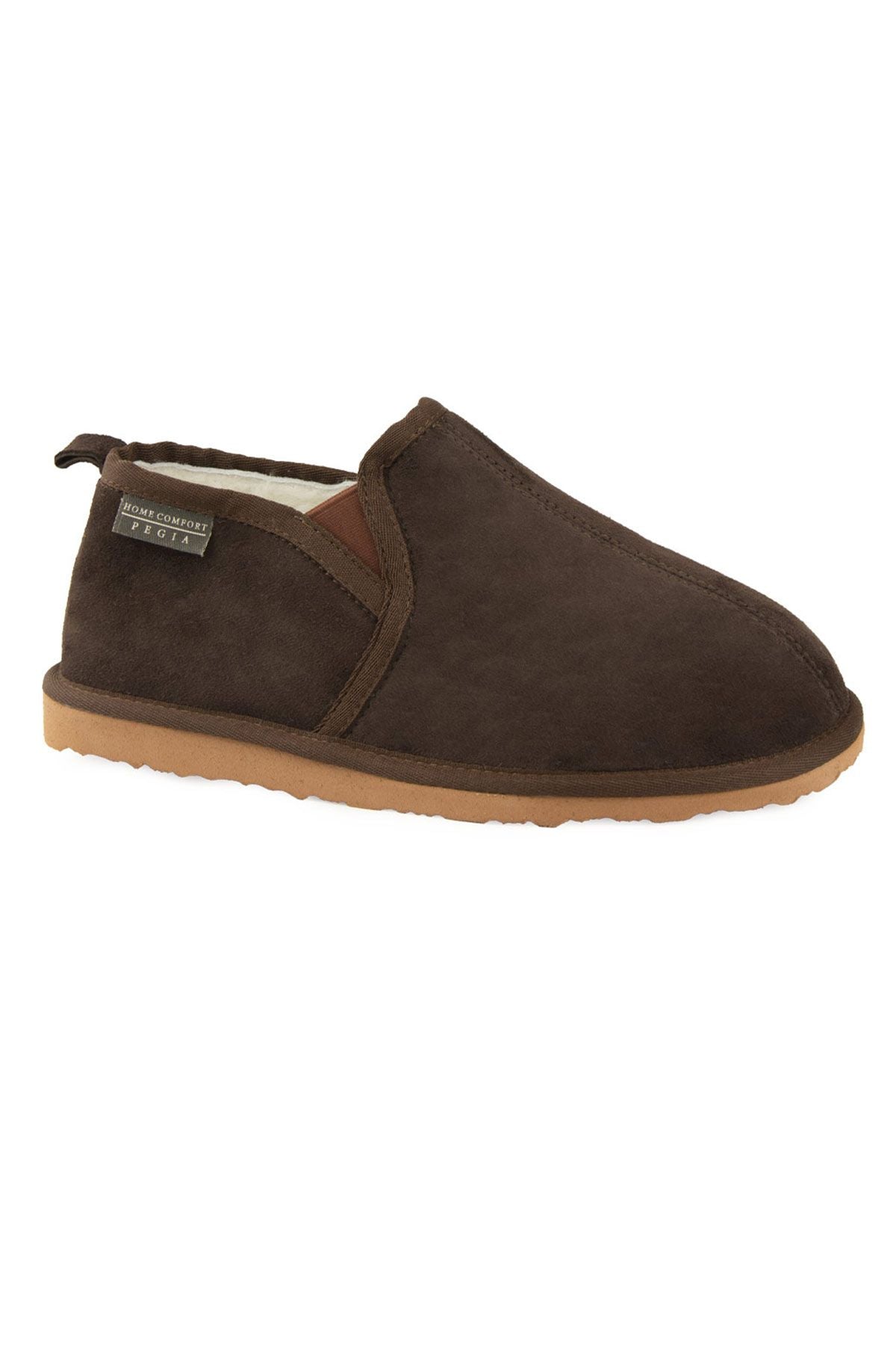 Pegia Genuine Suede Sheepskin Home Shoe 191214  - Choco