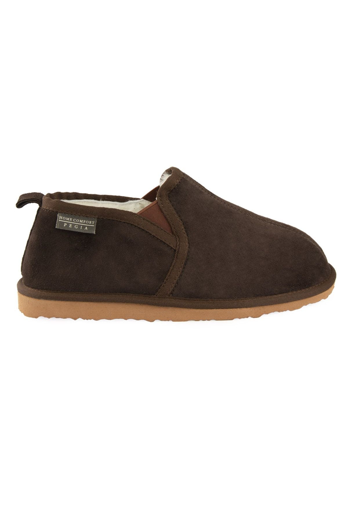 Pegia Genuine Suede Sheepskin Home Shoe 191214  - Choco