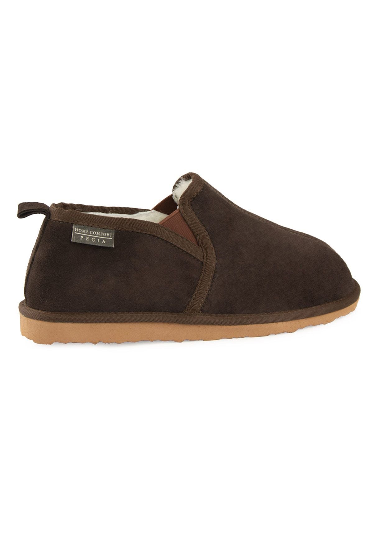 Pegia Genuine Suede Sheepskin Home Shoe 191214  - Choco