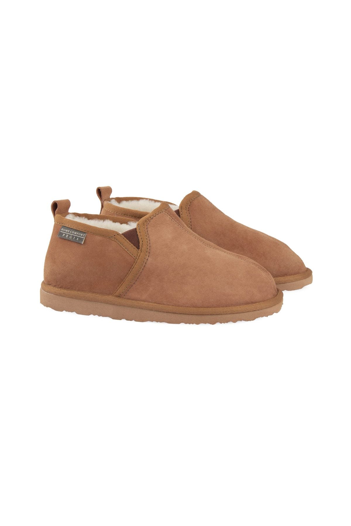 Pegia Genuine Suede Sheepskin Home Shoe 191214  - Chestnut
