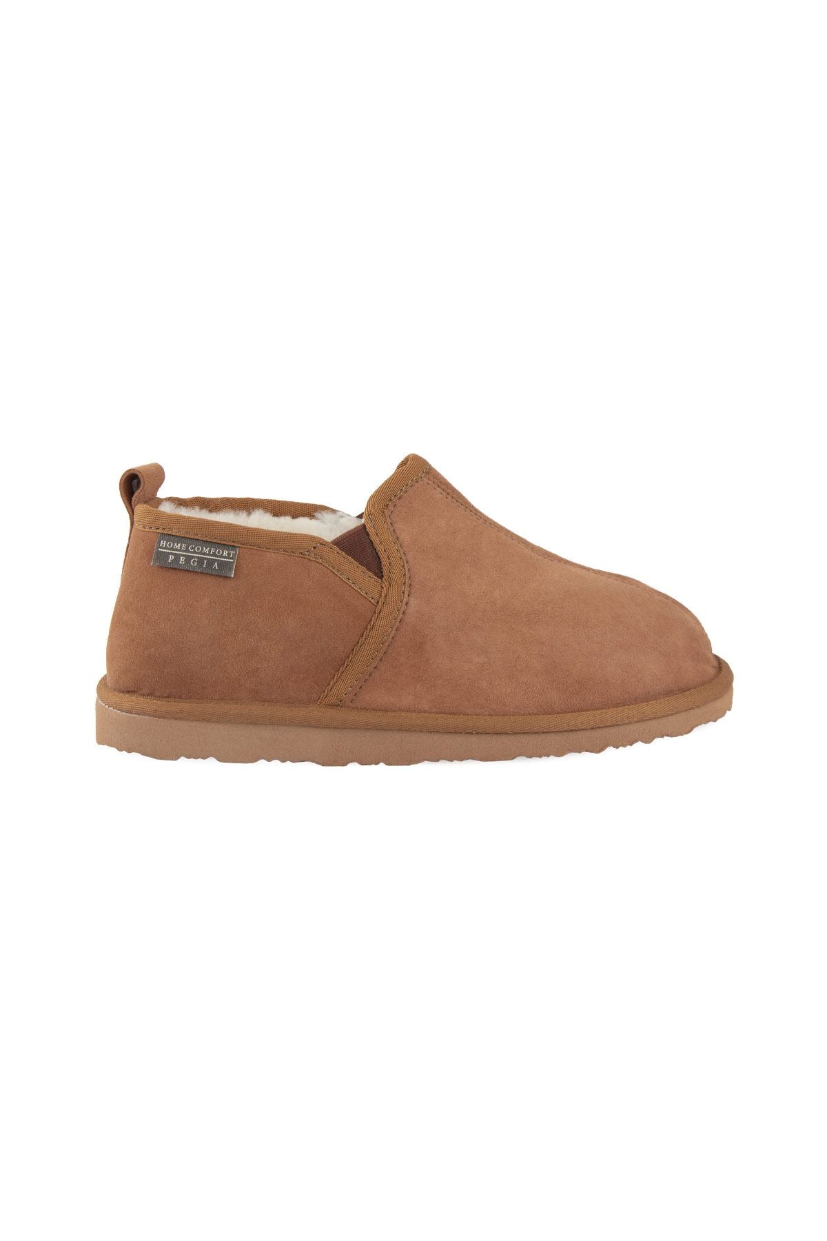 Pegia Genuine Suede Sheepskin Home Shoe 191214  - Chestnut