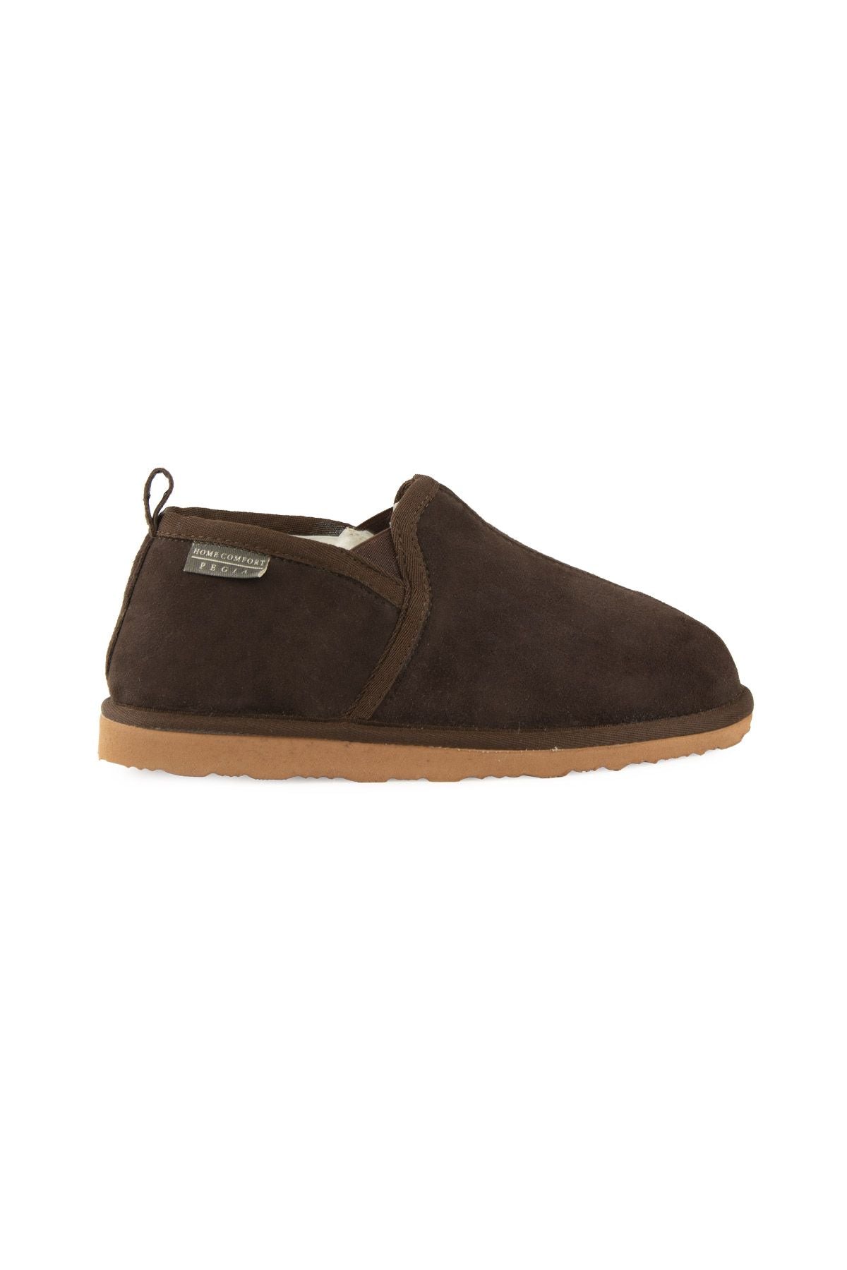 Pegia Genuine Suede Sheepskin Home Shoe 191221  - Choco
