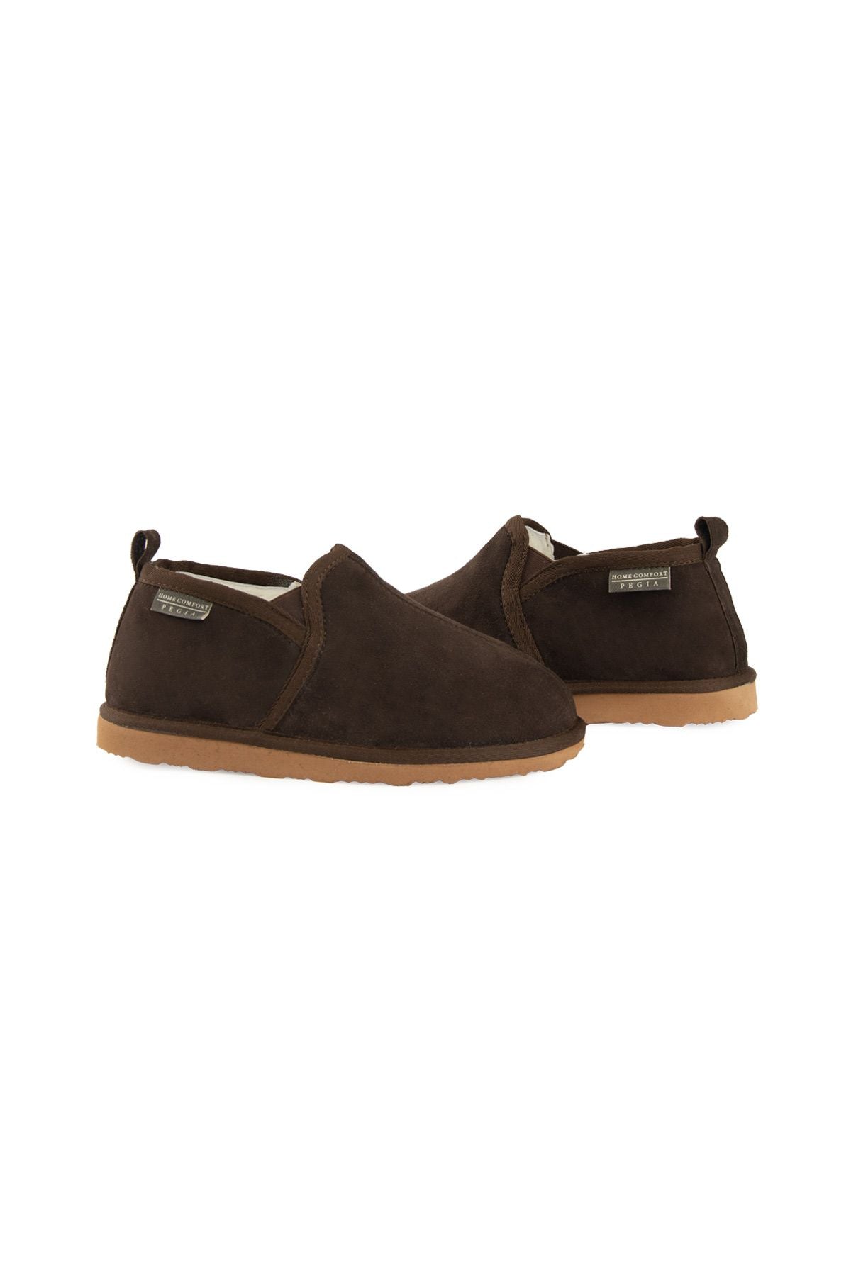 Pegia Genuine Suede Sheepskin Home Shoe 191221  - Choco