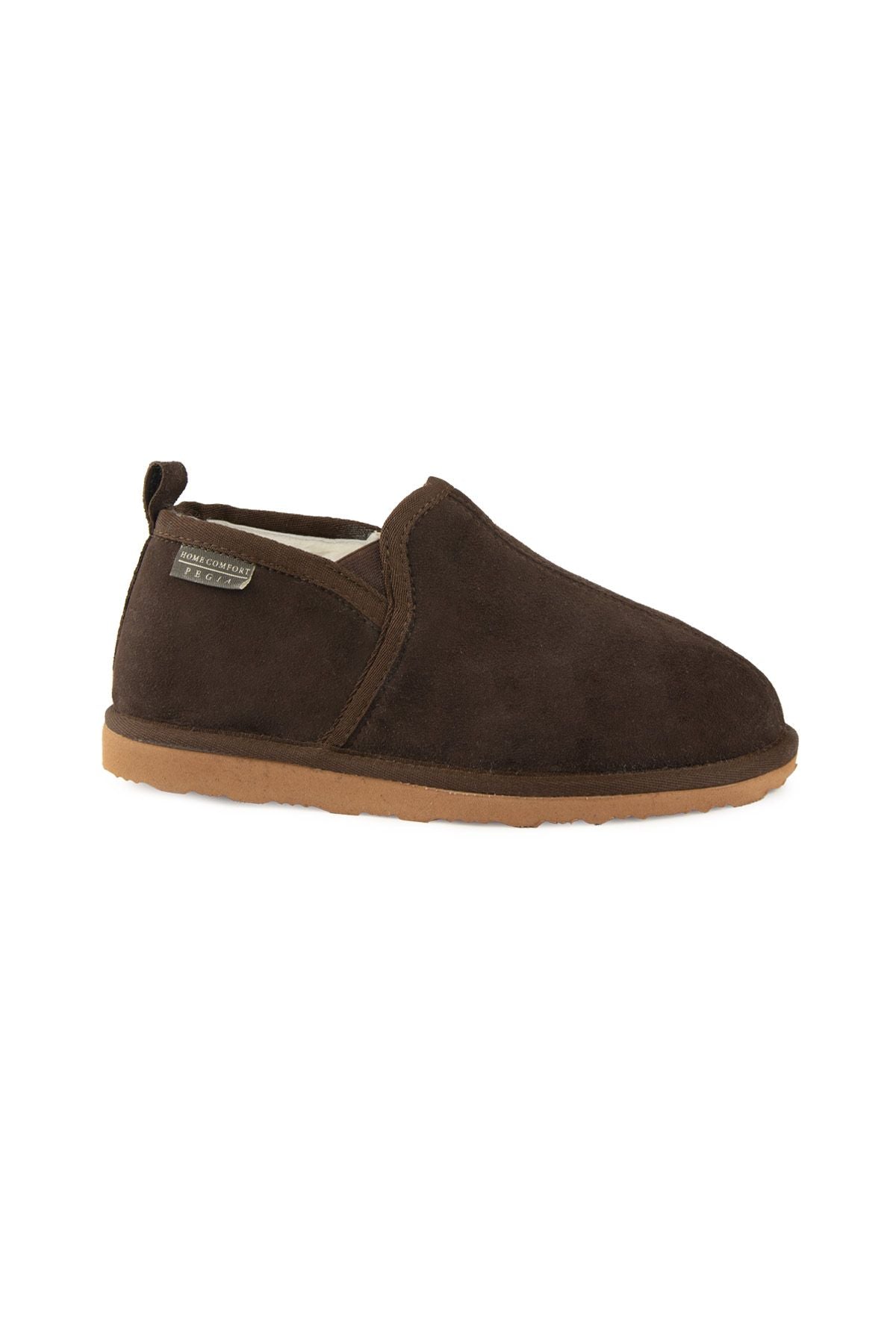 Pegia Genuine Suede Sheepskin Home Shoe 191221  - Choco