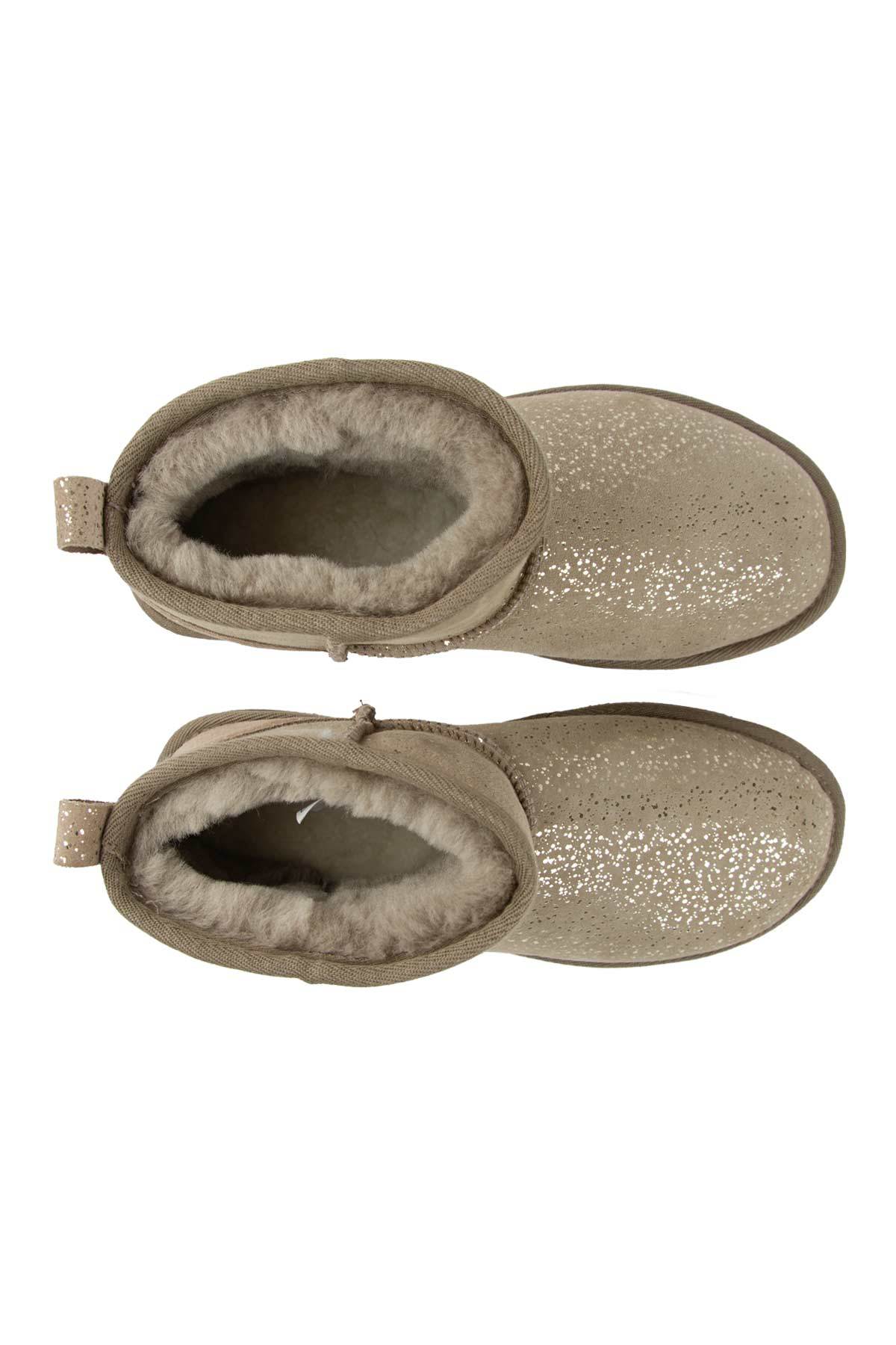 Pegia Women's Genuine Fur Mini Boots 191165  - Stone