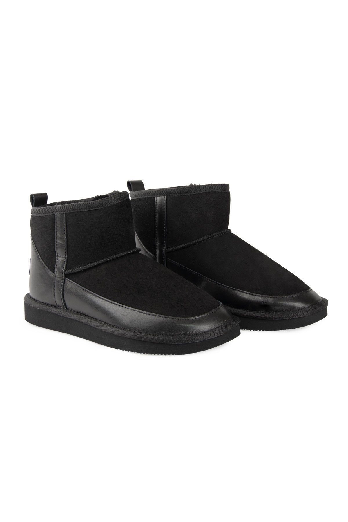 Pegia Women’s Genuine Fur Mini Boots 191166  - Black