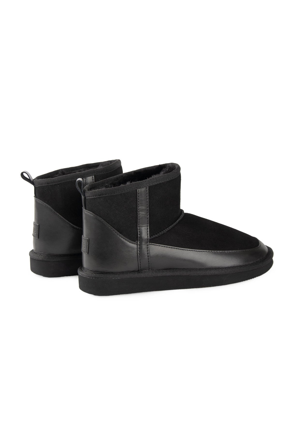Pegia Women’s Genuine Fur Mini Boots 191166  - Black