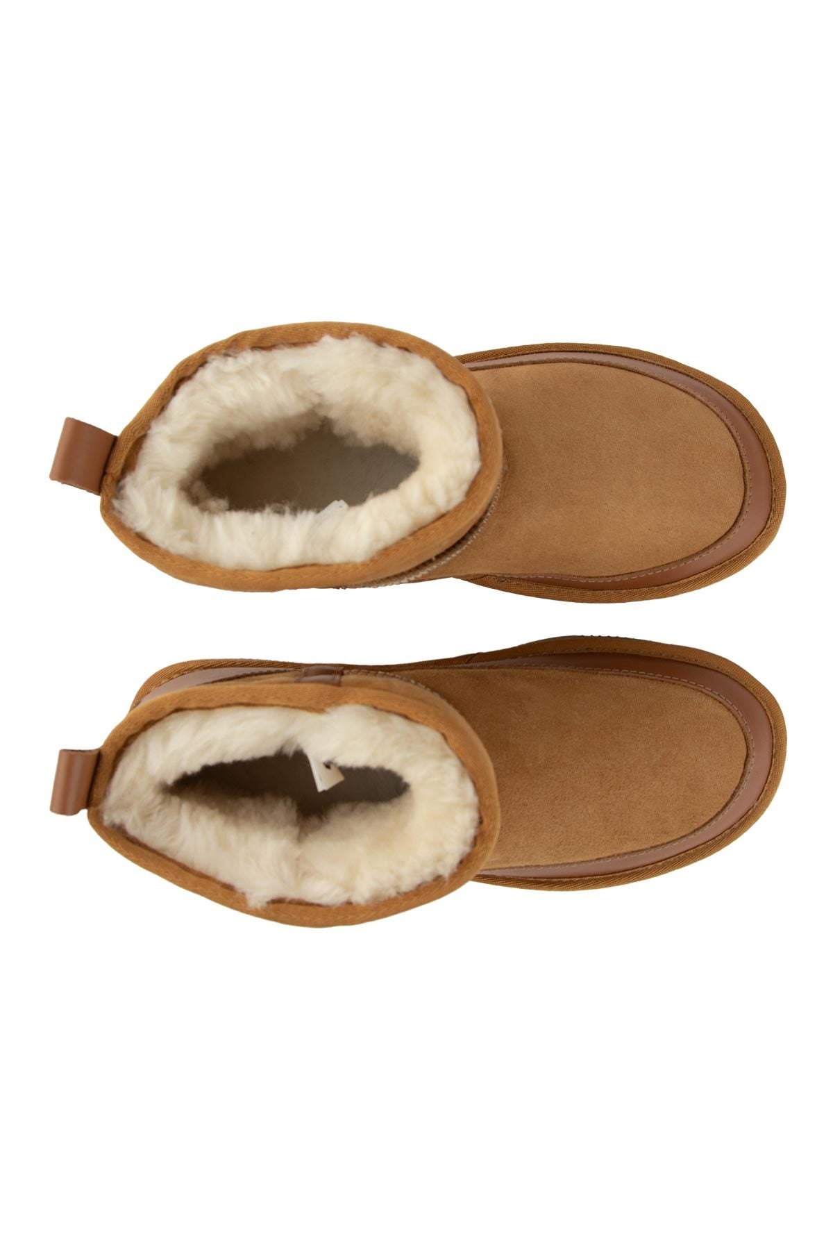 Pegia Women’s Genuine Fur Mini Boots 191166  - Chestnut