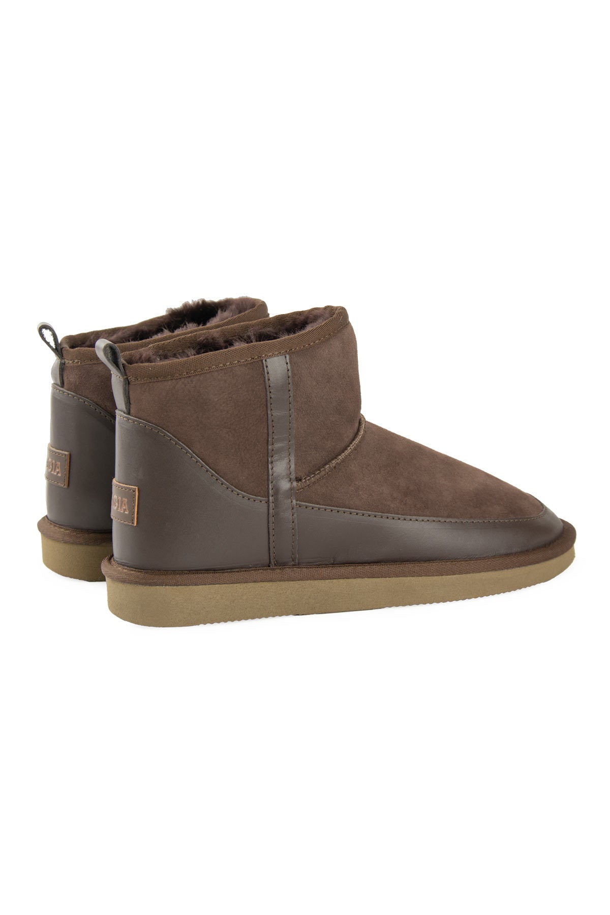 Pegia Women’s Genuine Fur Mini Boots 191166  - Choco