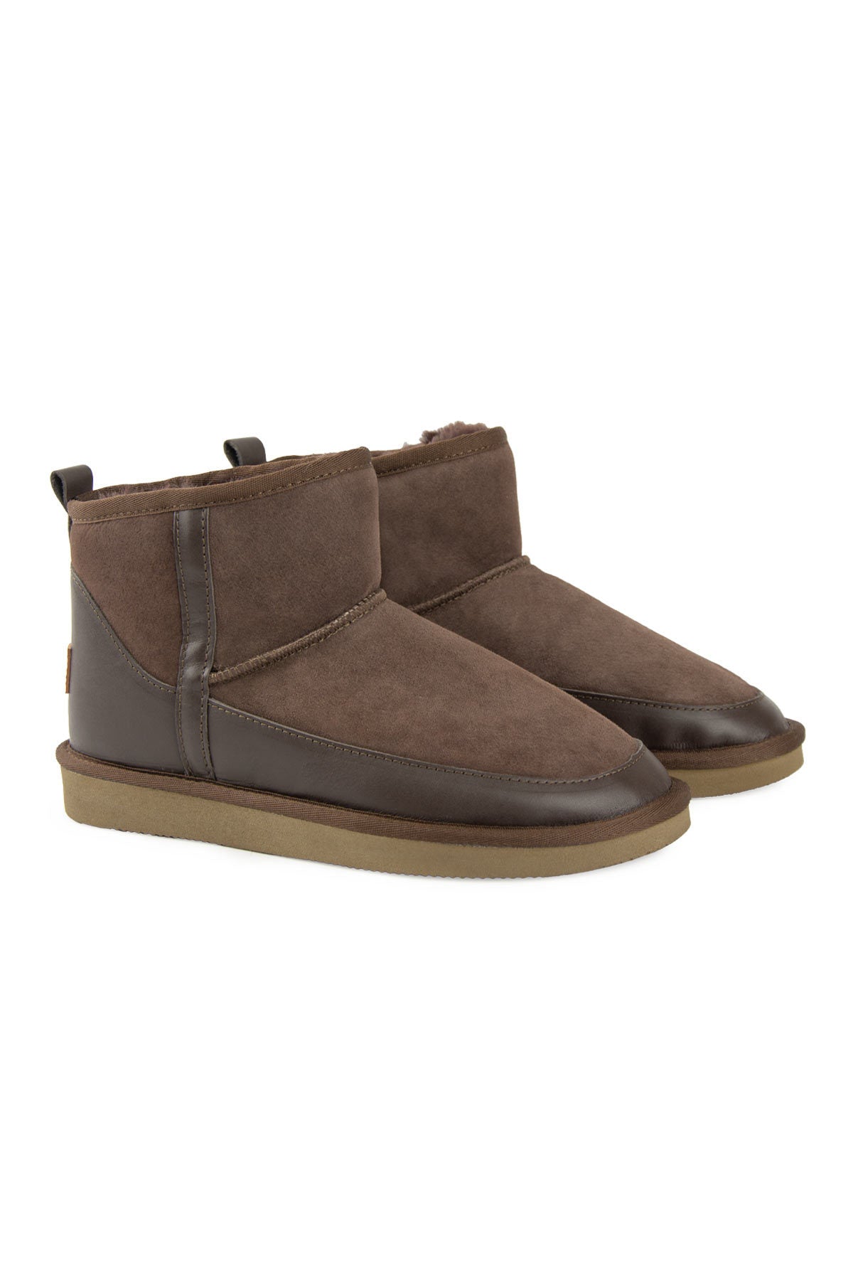 Pegia Women’s Genuine Fur Mini Boots 191166  - Choco