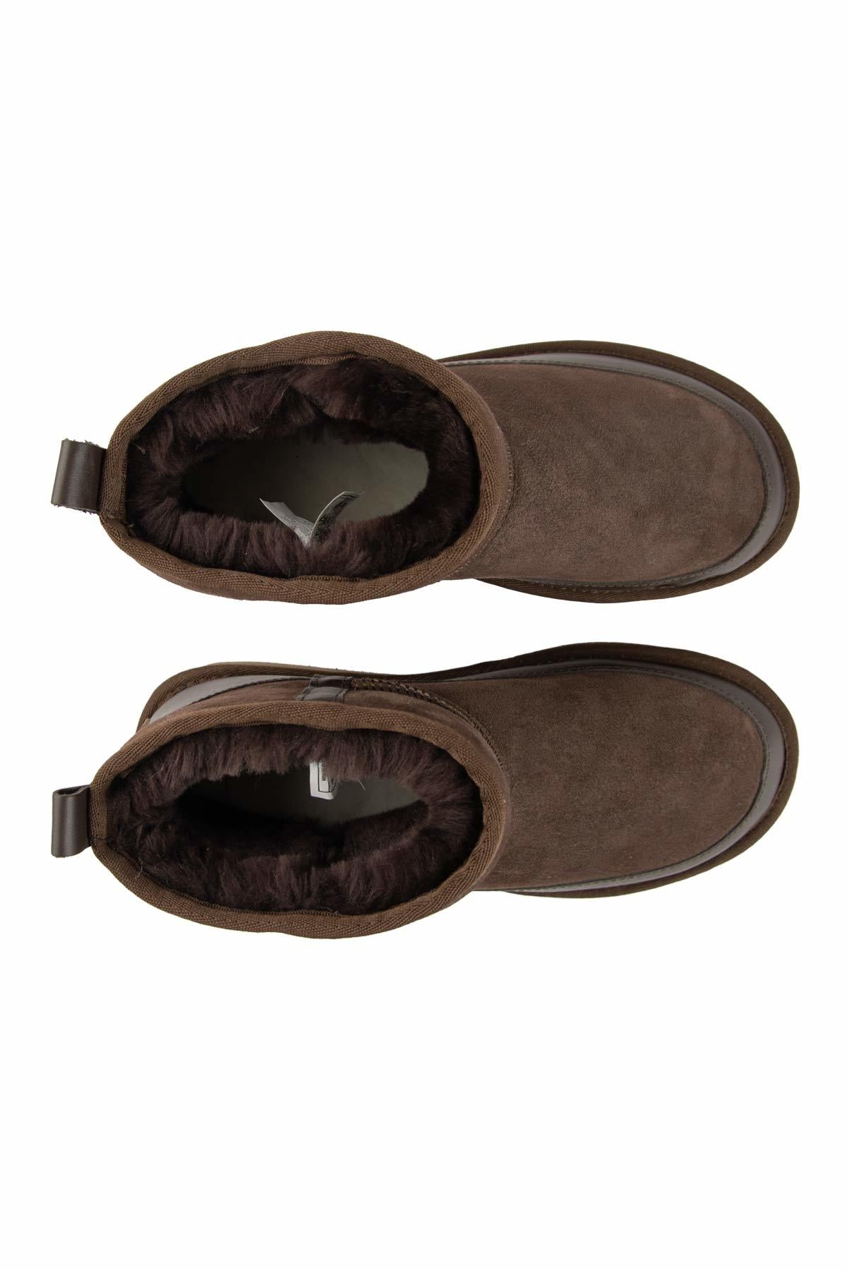 Pegia Women’s Genuine Fur Mini Boots 191166  - Choco
