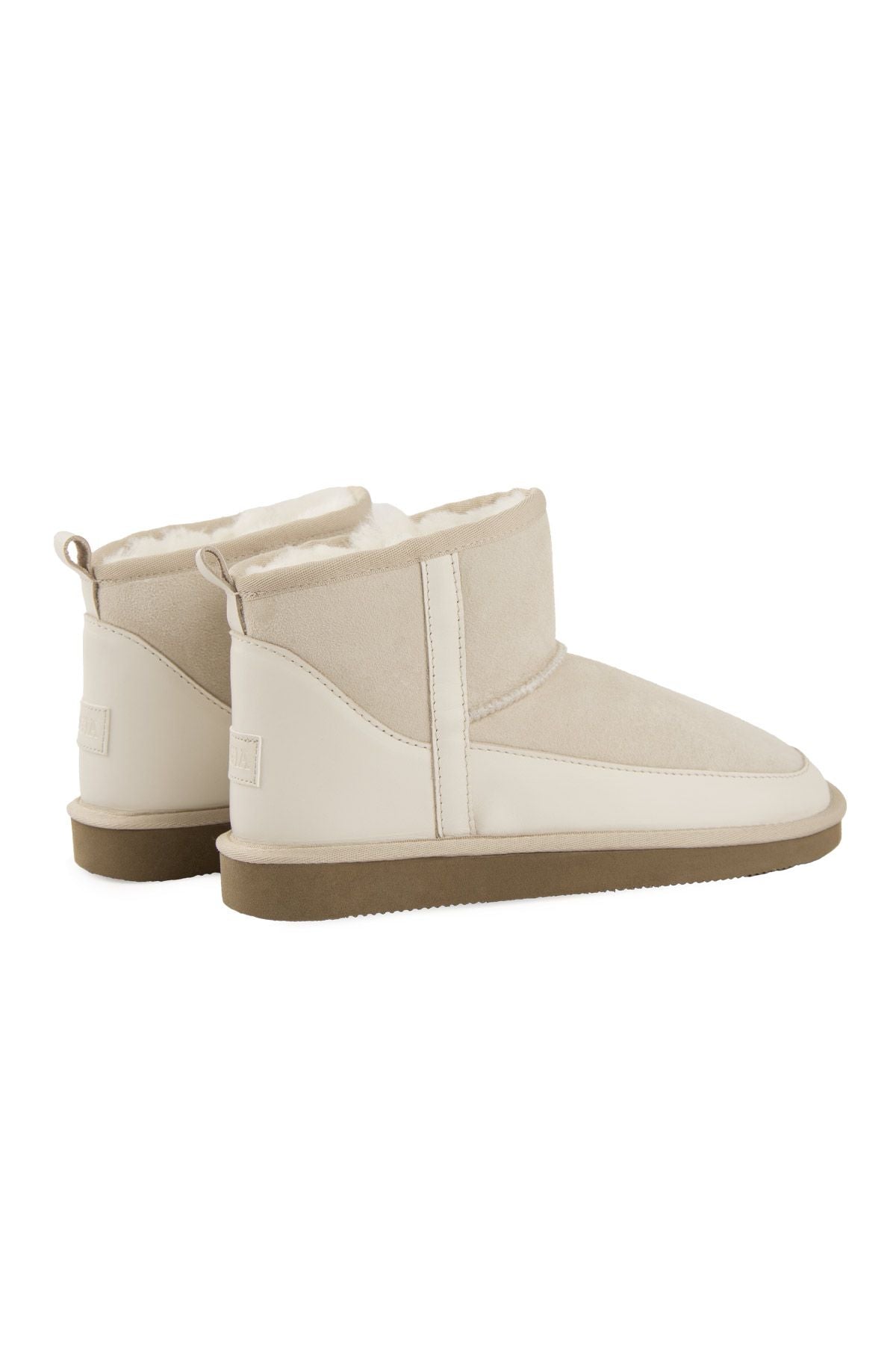 Pegia Women’s Genuine Fur Mini Boots 191166  - Beige