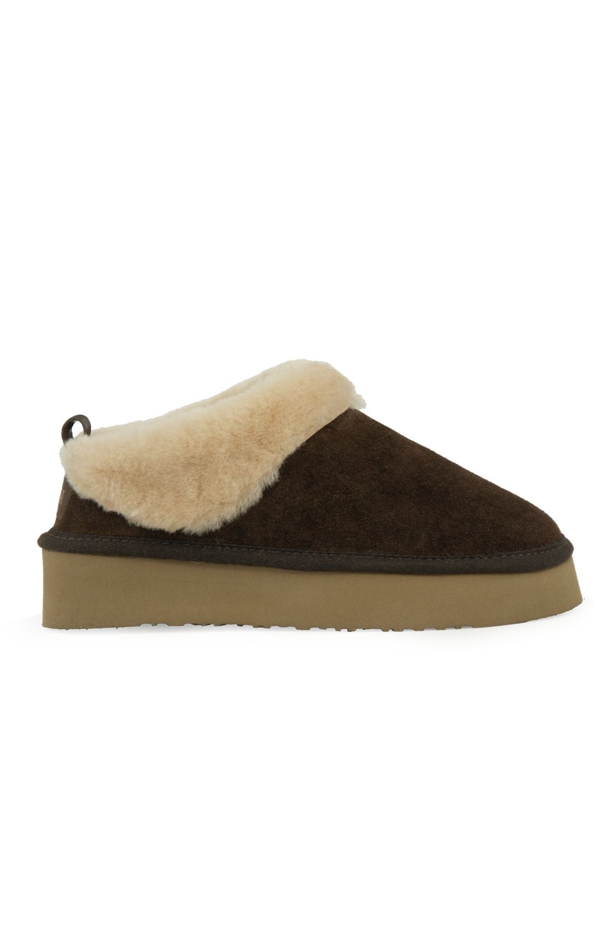Pegia Women’s Genuine Sheepskin Mini Boots  - Choco
