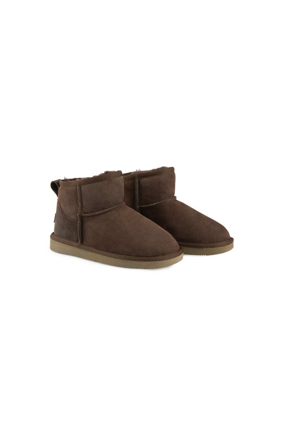 Pegia Genuine Sheepskin Kids Boots 186090  - Choco
