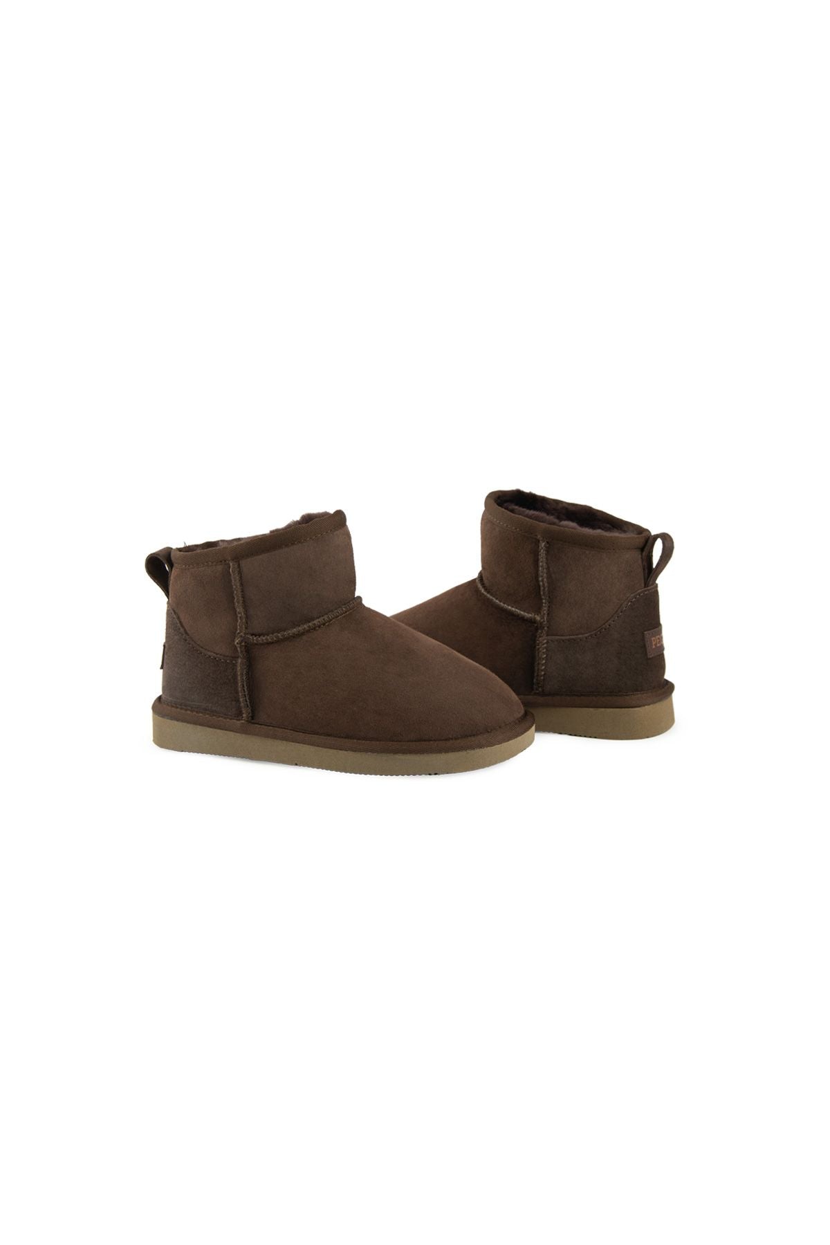 Pegia Genuine Sheepskin Kids Boots 186090  - Choco
