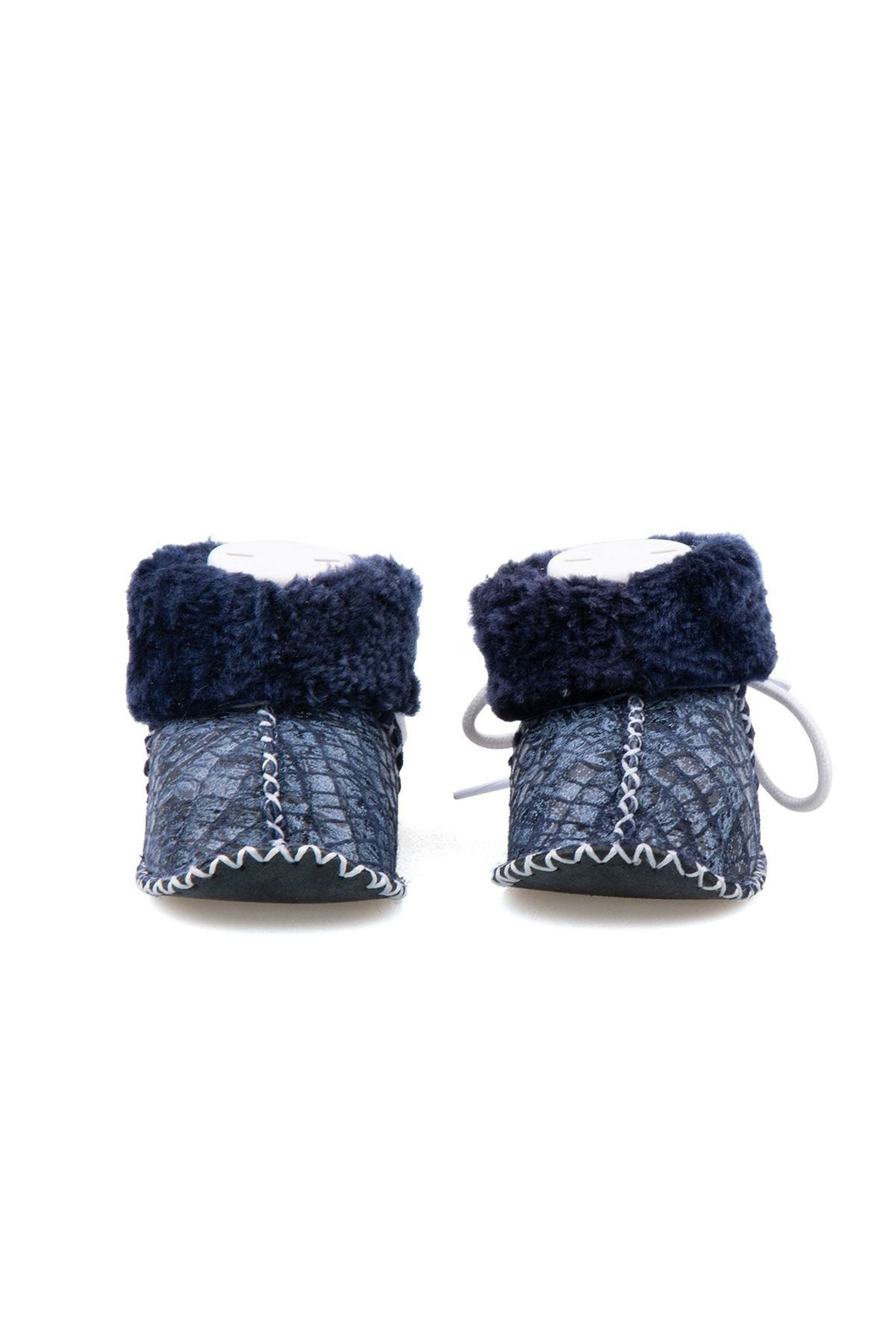 Pegia Shearling Baby's Booties 141113  - Navy