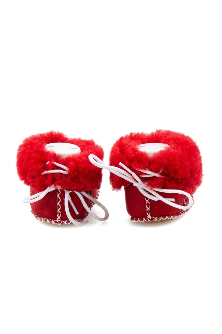 Pegia Shearling Baby's Booties 141113  - Red