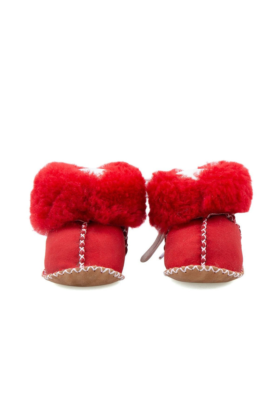Pegia Shearling Baby's Booties 141113  - Red