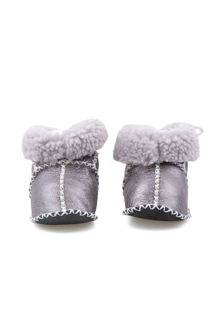 Pegia Shearling Baby's Booties 141114  - Grey