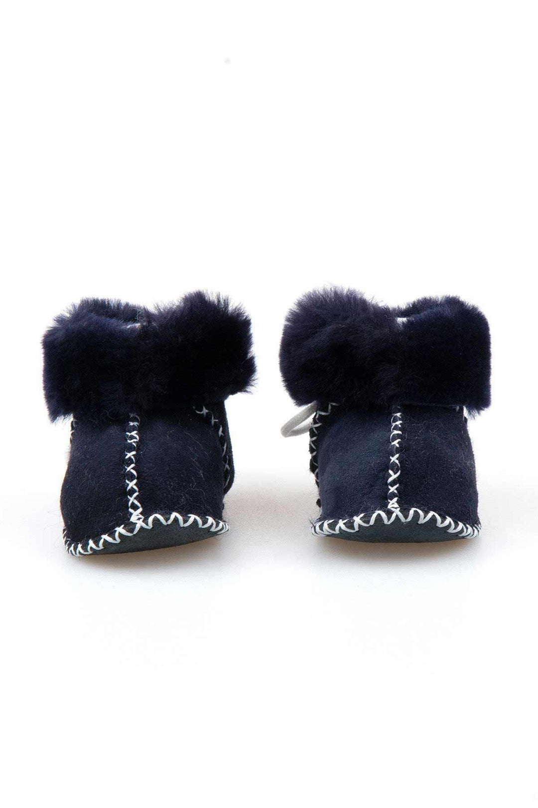 Pegia Shearling Baby's Booties 141114  - Navy