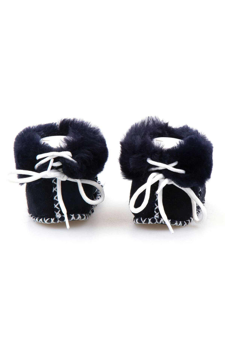 Pegia Shearling Baby's Booties 141114  - Navy