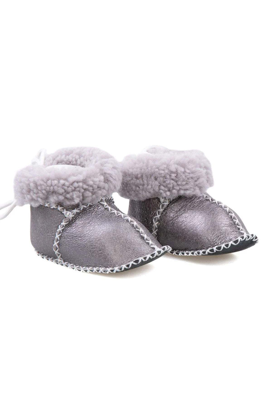Pegia Shearling Baby's Booties 141114  - Grey