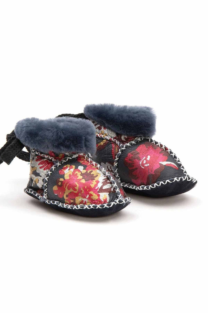 Pegia Shearling Baby's Booties 141200  - Black