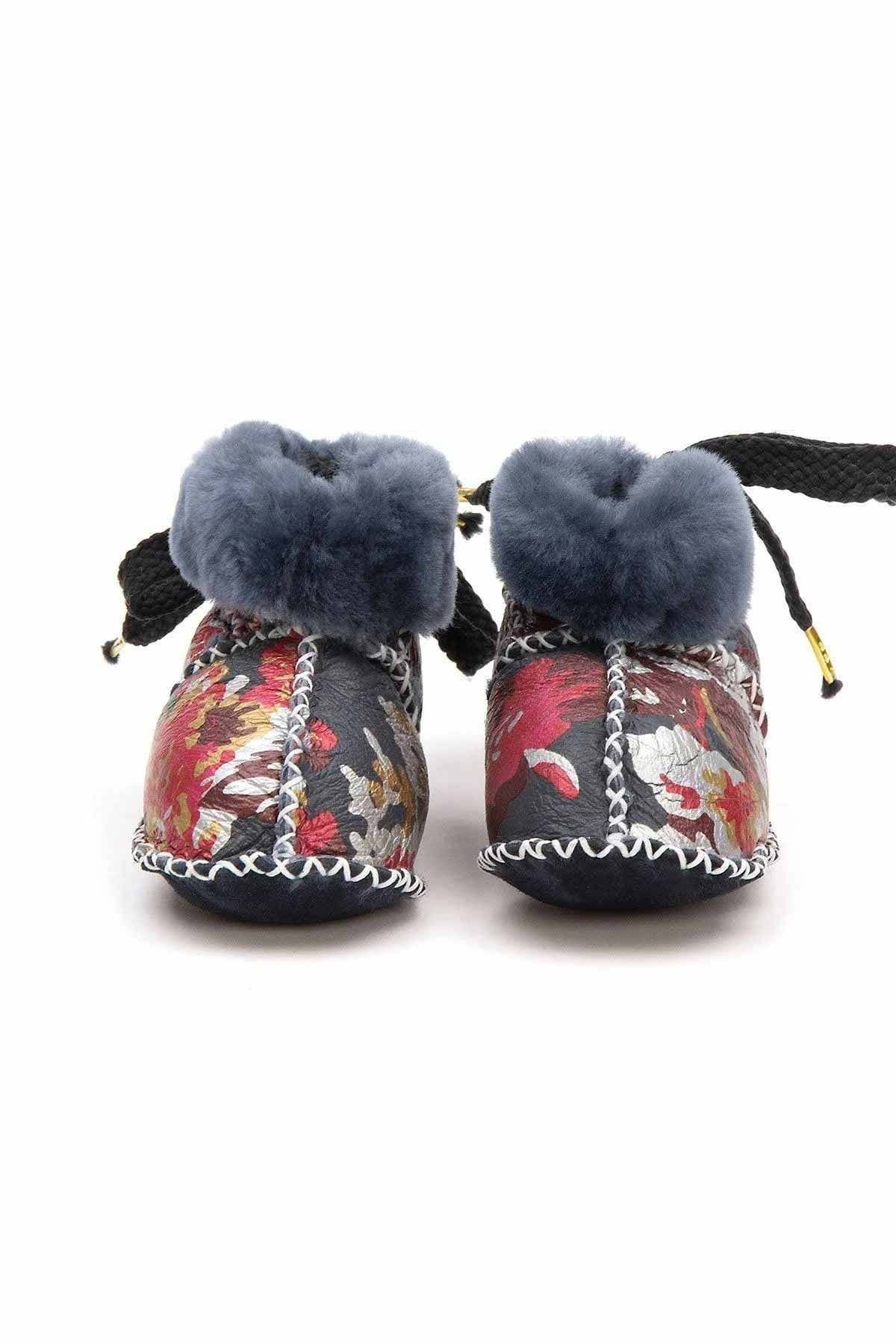 Pegia Shearling Baby's Booties 141200  - Black