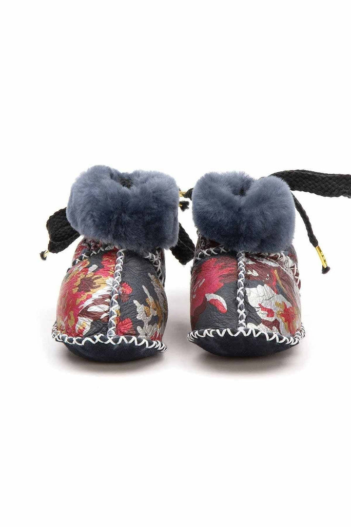 Pegia Shearling Baby's Booties 141200  - Black