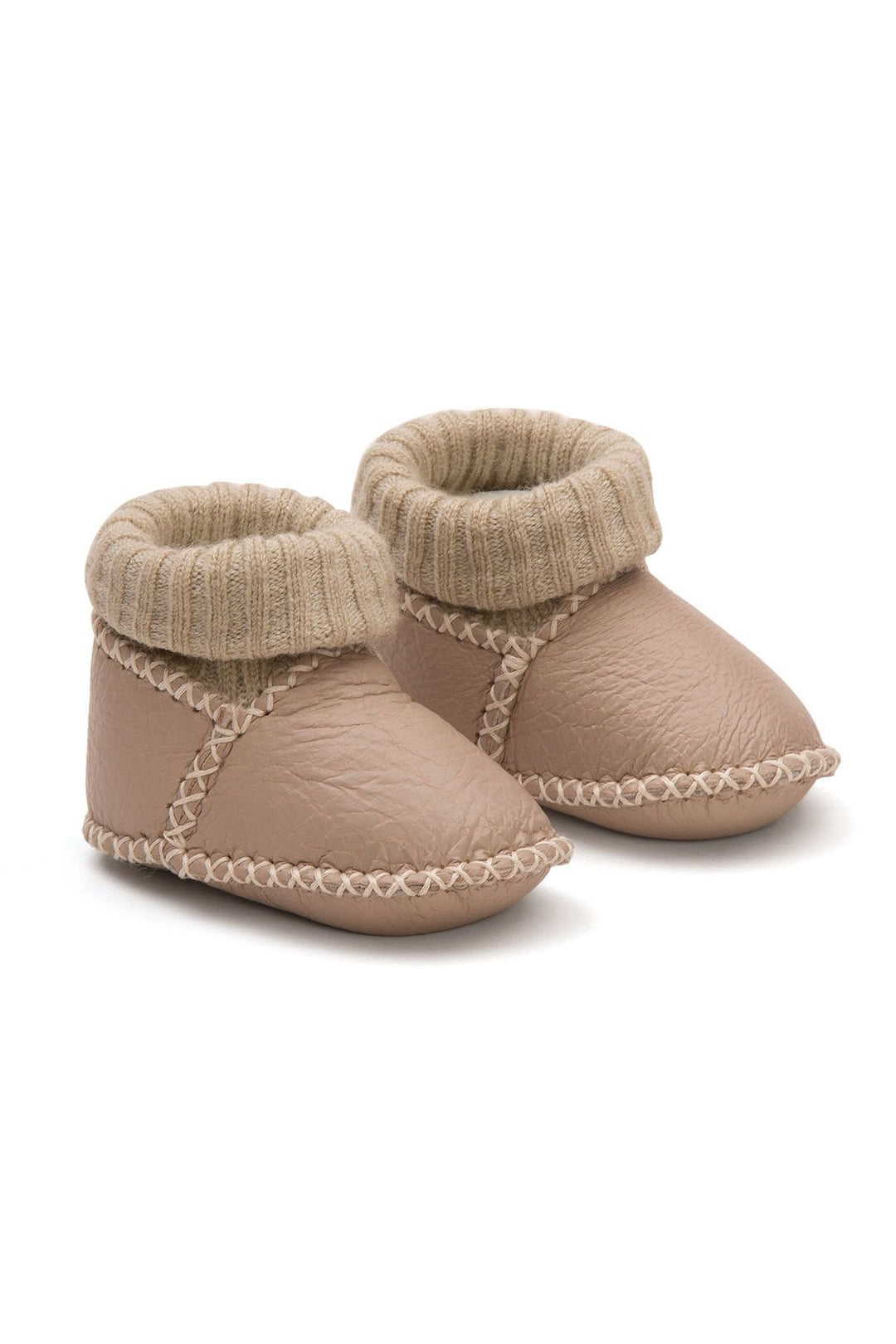 Pegia Shearling Baby Booties 141203  - Rose