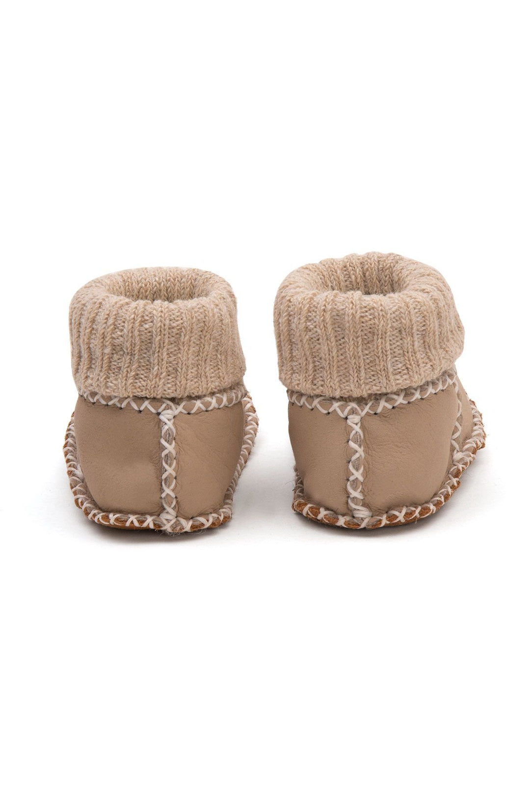 Pegia Shearling Baby Booties 141204  - Stone