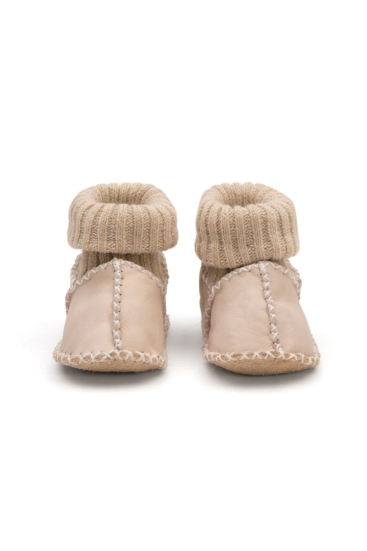 Pegia Shearling Baby Booties 141204  - Cream