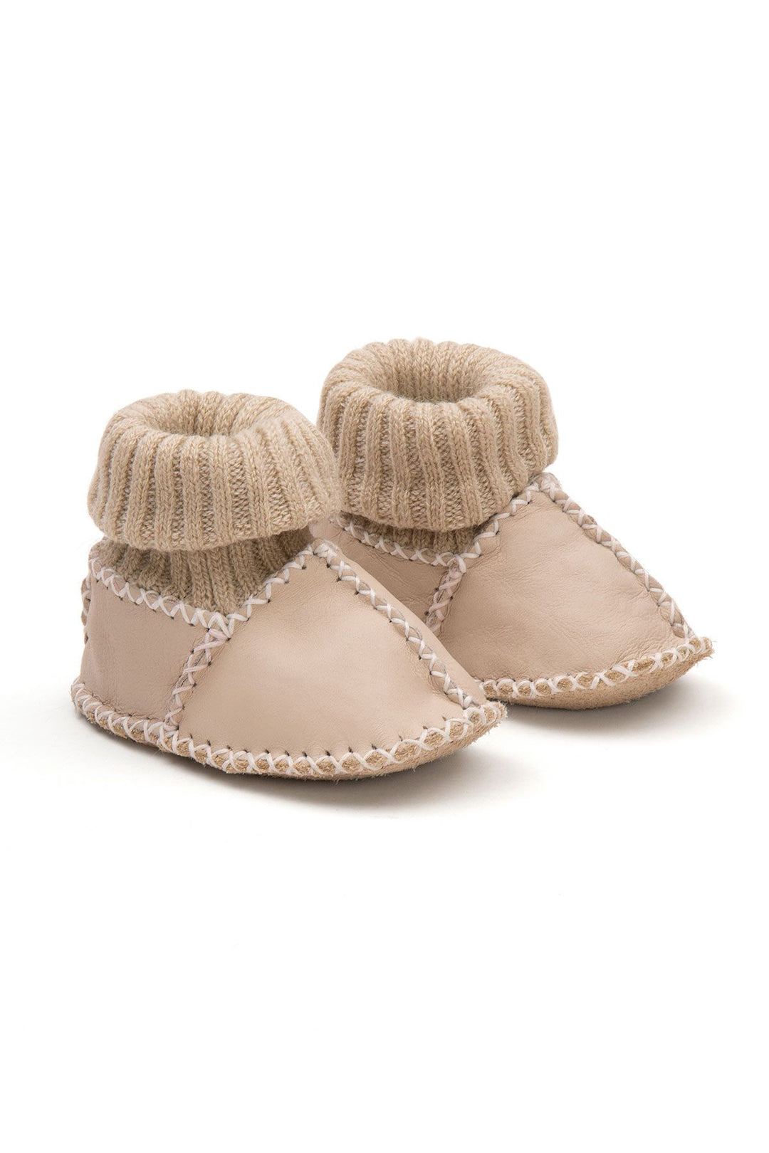 Pegia Shearling Baby Booties 141204  - Cream