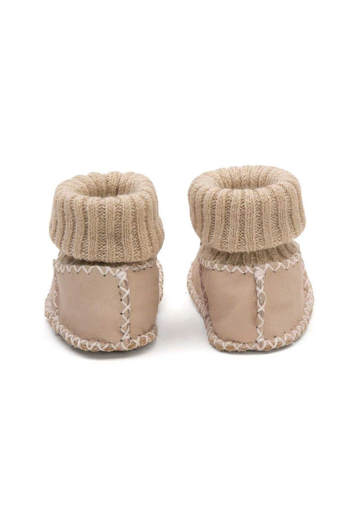 Pegia Shearling Baby Booties 141204  - Cream