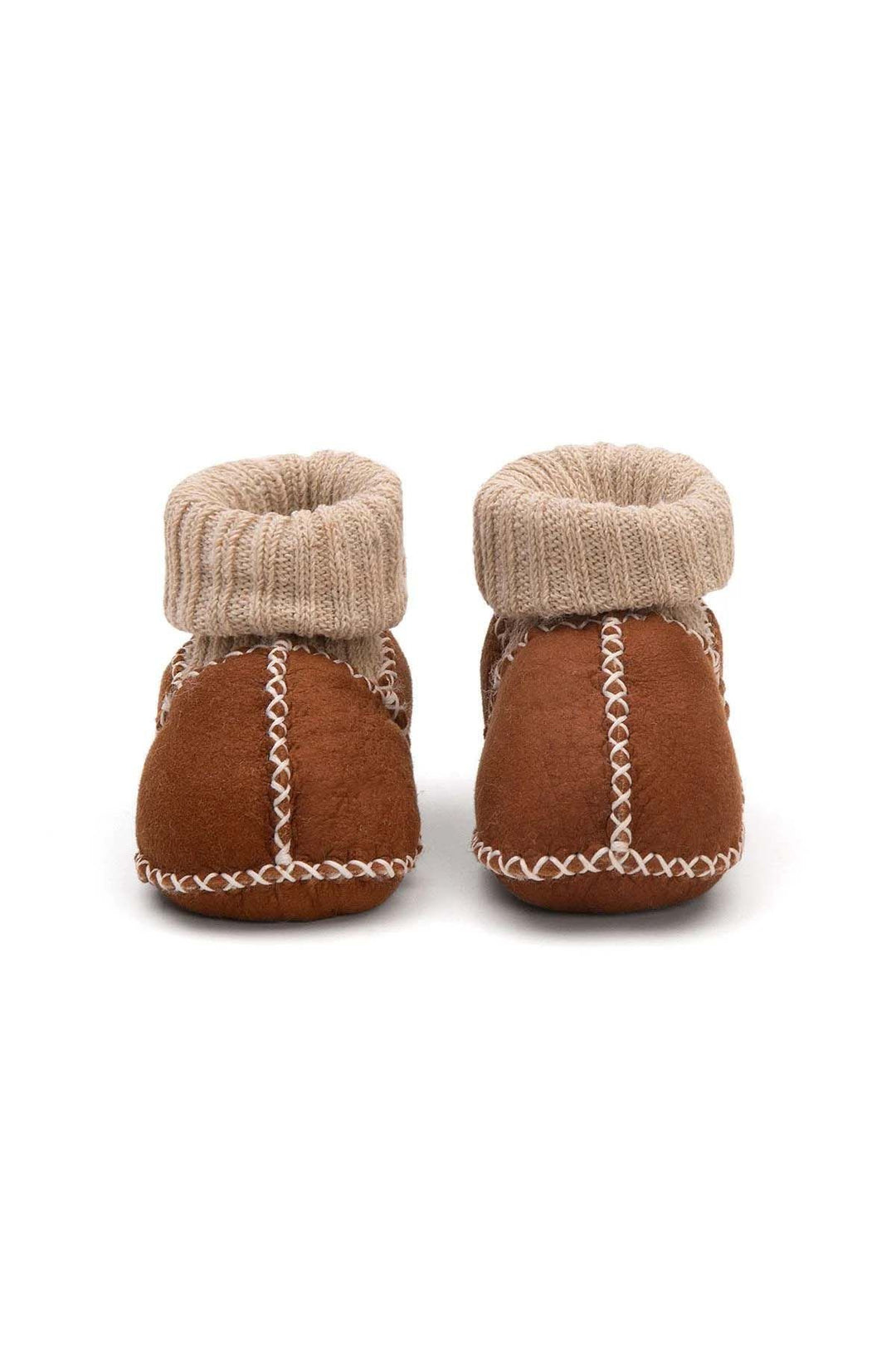 Pegia Shearling Baby Booties 141204  - Chestnut