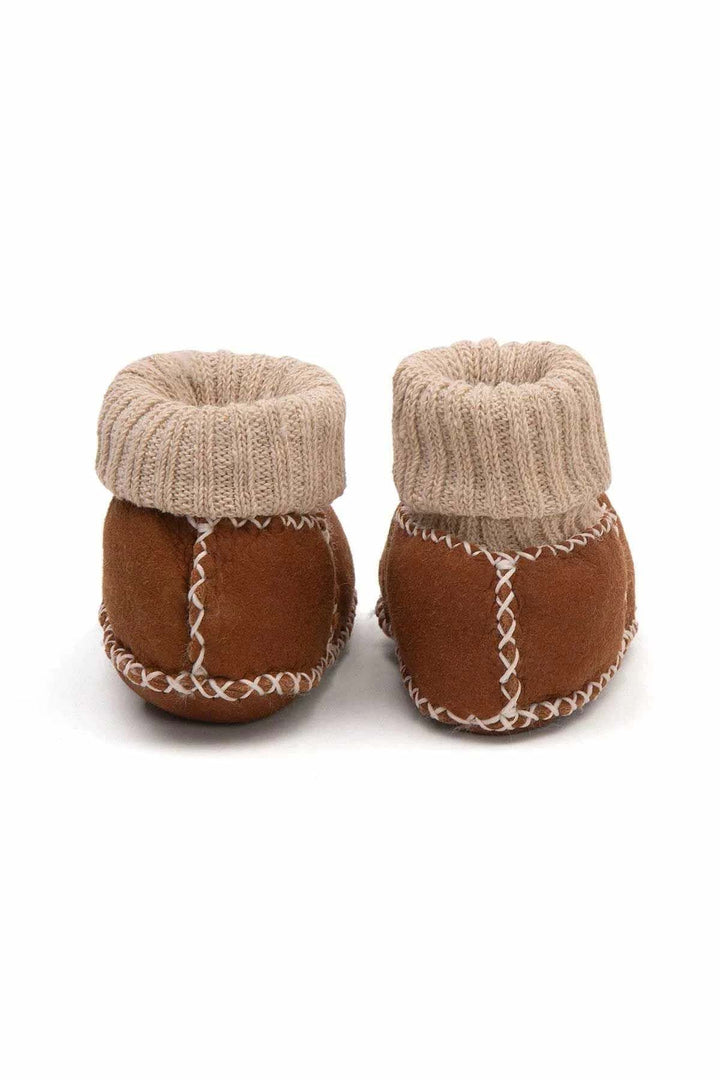 Pegia Shearling Baby Booties 141204  - Chestnut