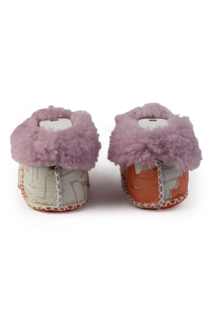 Pegia Shearling Baby's Booties 141213  - Orange