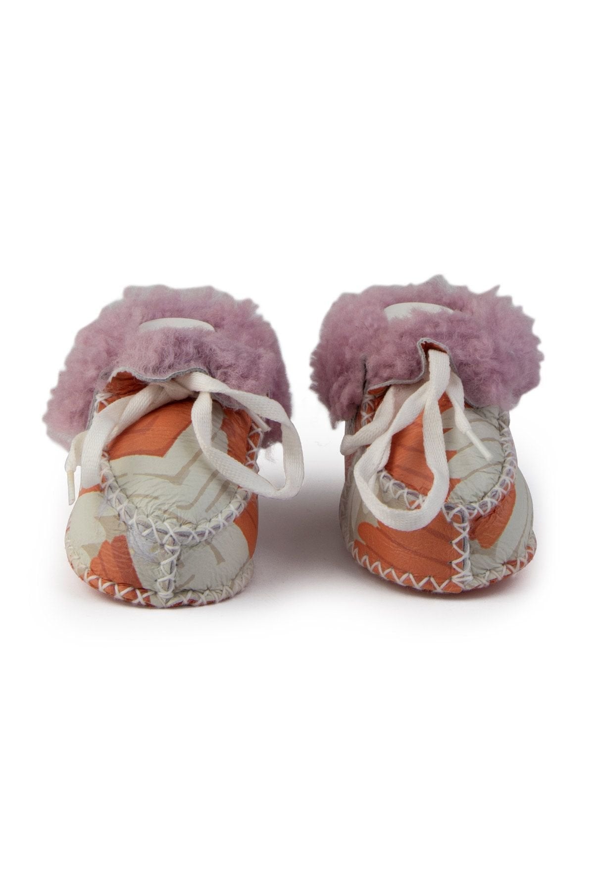 Pegia Shearling Baby's Booties 141213  - Orange