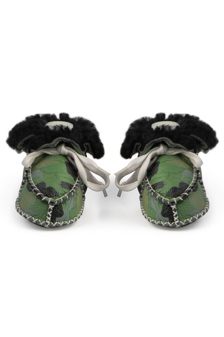 Pegia Shearling Baby's Booties 141213  - Emerald