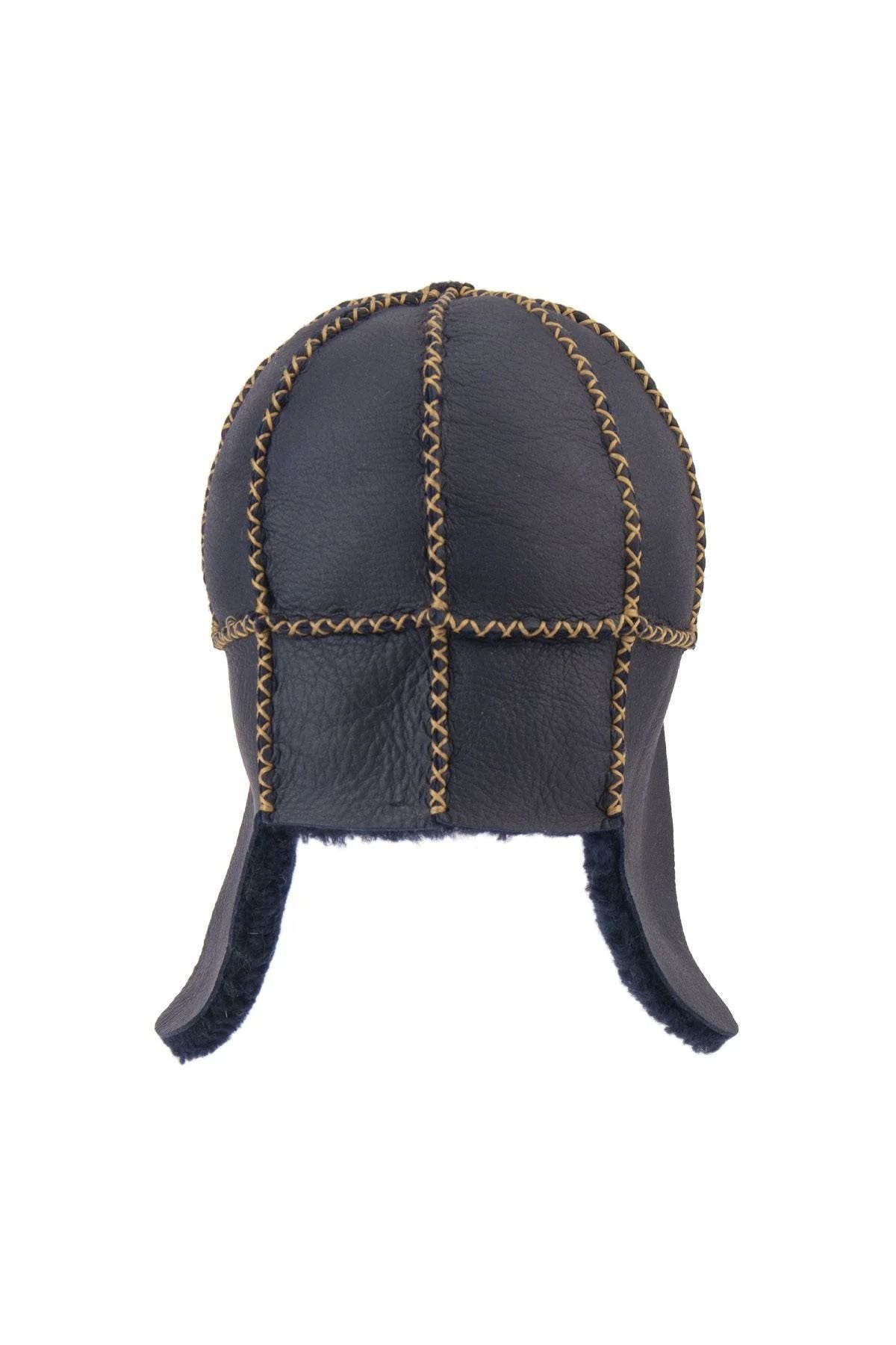 Pegia Genuine Sheepskin Baby Hat 142100  - Navy