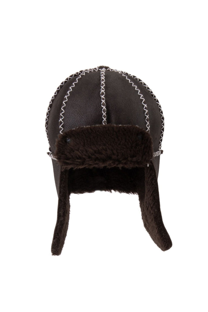 Pegia Genuine Sheepskin Baby Hat 142102  - Choco